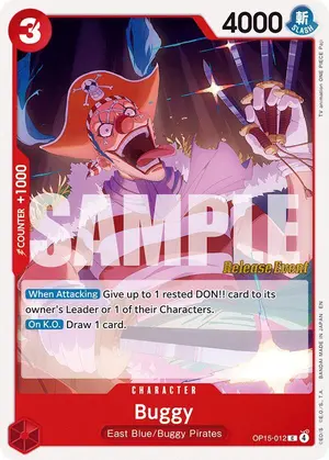 Carta Buggy OP15-012, versión Promo
