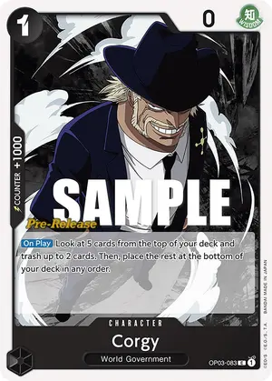 Carta Corgy OP03-083, versión Promo