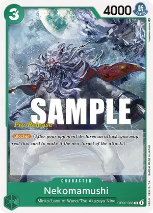 Carta Nekomamushi OP02-038, versión Promo