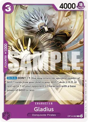 Carta Gladius OP14-062, versión Promo