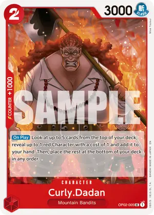 Carta Curly.Dadan OP02-005, versión Normal