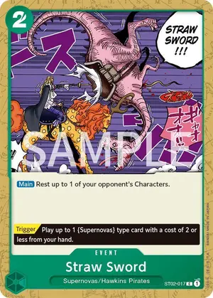 Carta Straw Sword ST02-017, versión Promo