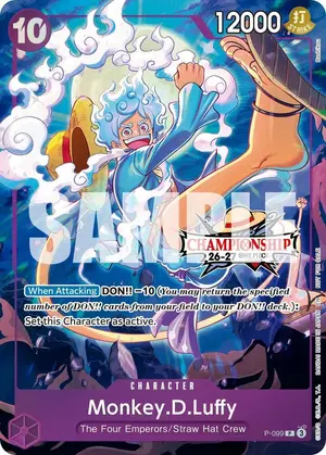 Carta Monkey.D.Luffy P-099, versión Promo