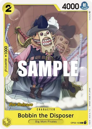 Carta Bobbin the Disposer OP03-103, versión Promo