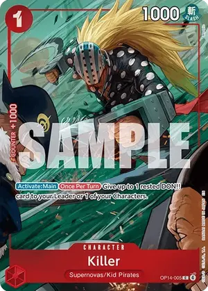 Carta Killer OP14-005, versión Arte alternativo
