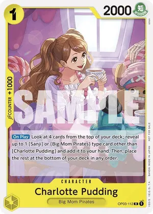 Carta Charlotte Pudding OP03-112, versión Arte alternativo