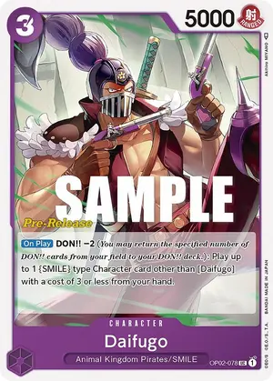Carta Daifugo OP02-078, versión Promo