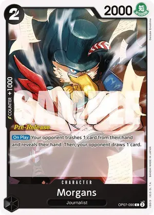 Carta Morgans OP07-090, versión Promo