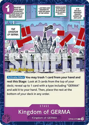 Carta Kingdom of GERMA OP06-079, versión Promo