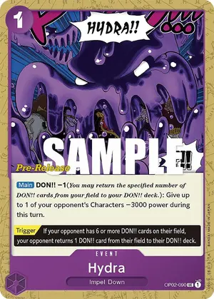 Carta Hydra OP02-090, versión Promo