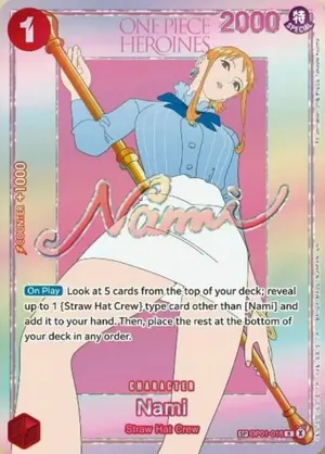 Carta Nami OP01-016, versión Arte alternativo