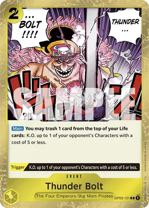 Carta Thunder Bolt OP03-121, versión Normal