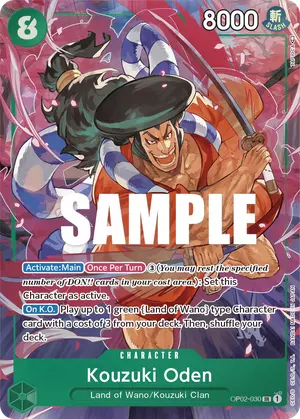 Carta Kouzuki Oden OP02-030, versión Arte alternativo