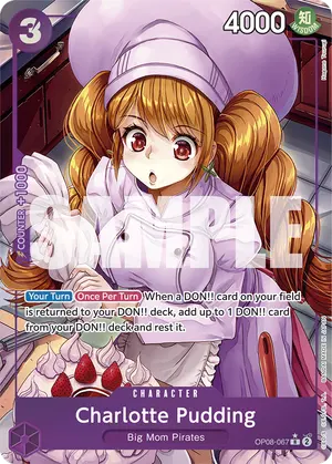 Carta Charlotte Pudding OP08-067, versión Arte alternativo