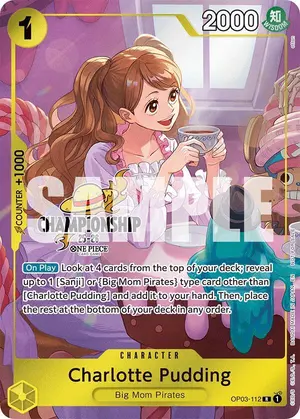 Carta Charlotte Pudding OP03-112, versión Arte alternativo