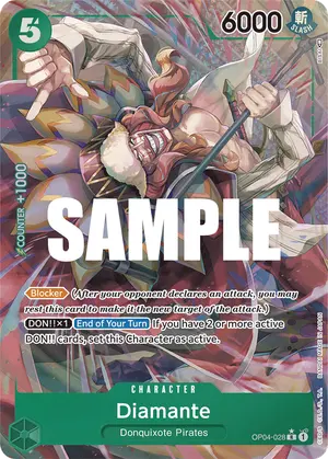 Carta Diamante OP04-028, versión Arte alternativo