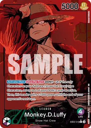 Carta Monkey.D.Luffy EB02-010, versión Arte alternativo