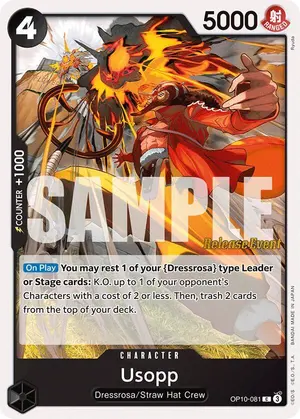 Carta Usopp OP10-081, versión Promo