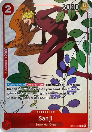 Carta Sanji OP01-013, versión Arte alternativo