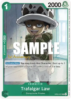 Carta Trafalgar Law OP05-027, versión Promo