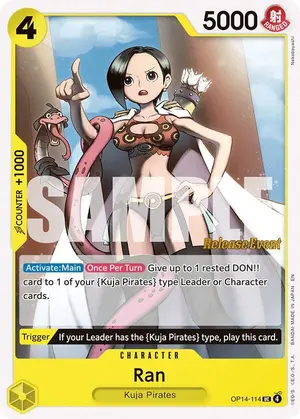 Carta Ran OP14-114, versión Promo