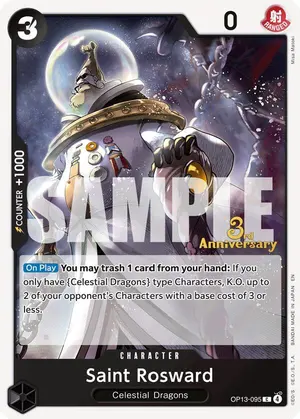 Carta Saint Rosward OP13-095, versión Promo