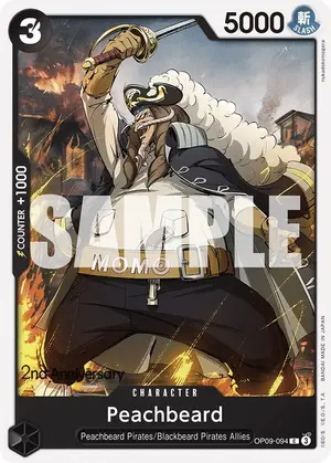 Carta Peachbeard OP09-094, versión Promo