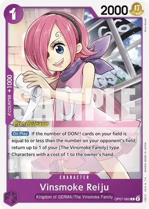 Carta Vinsmoke Reiju OP07-062, versión Promo