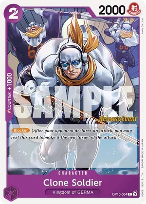 Carta Clone Soldier OP10-064, versión Promo