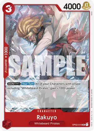 Carta Rakuyo OP02-019, versión Normal