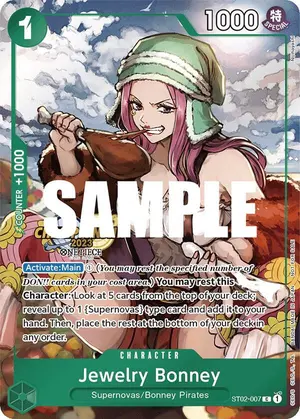 Carta Jewelry Bonney ST02-007, versión Arte alternativo