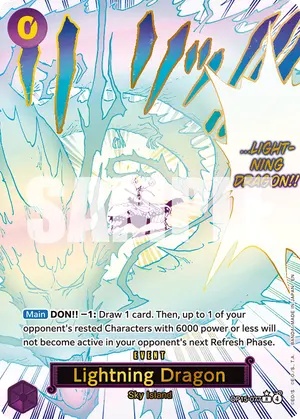 Carta Lightning Dragon OP15-077, versión Arte alternativo