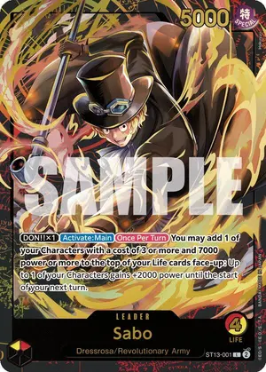 Carta Sabo ST13-001, versión Promo