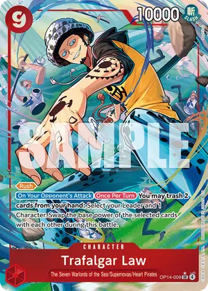Carta Trafalgar Law OP14-009, versión Arte alternativo