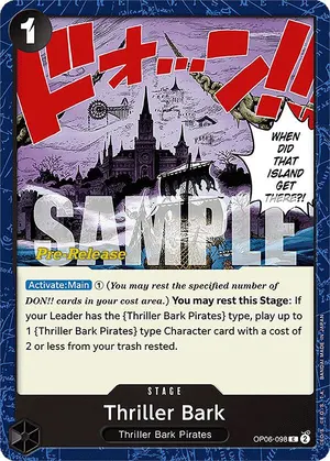 Carta Thriller Bark OP06-098, versión Promo