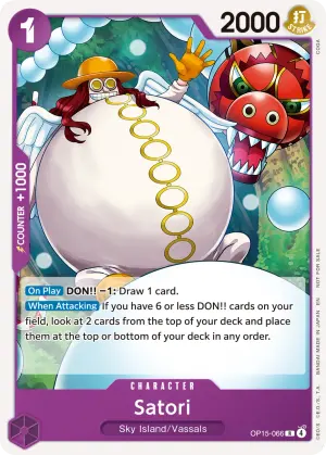 Carta Satori OP15-066, versión Arte alternativo