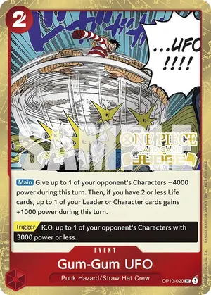 Carta Gum-Gum UFO OP10-020, versión Promo