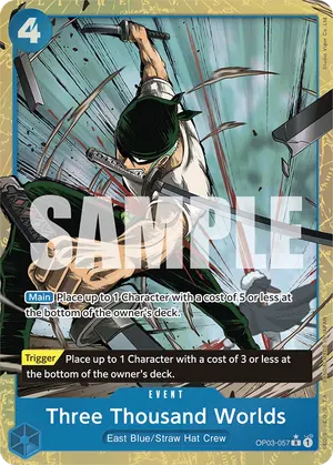 Carta Three Thousand Worlds OP03-057, versión Arte alternativo