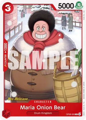 Carta Maria Onion Bear OP08-009, versión Promo