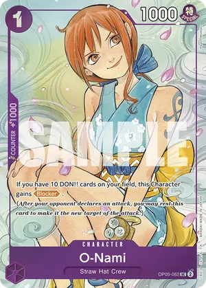 Carta O-Nami OP05-062, versión Arte alternativo
