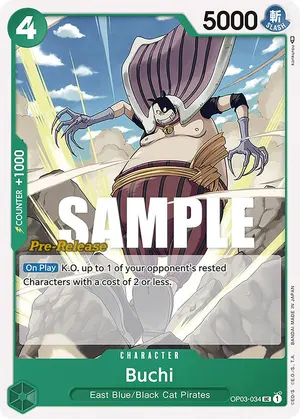 Carta Buchi OP03-034, versión Promo