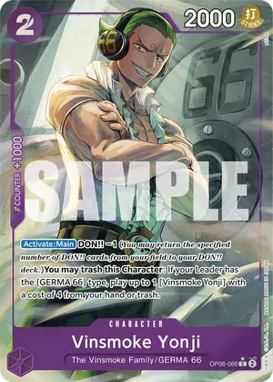Carta Vinsmoke Yonji OP06-066, versión Arte alternativo