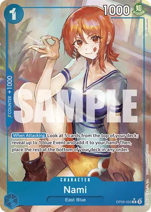 Carta Nami OP09-050, versión Arte alternativo