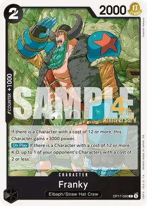 Carta Franky OP17-090, versión Promo