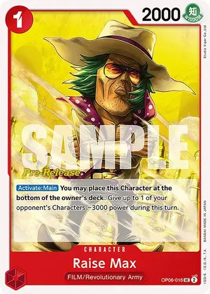 Carta Raise Max OP06-016, versión Promo