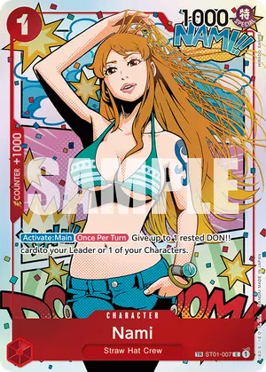 Carta Nami ST01-007, versión Treasure Rare