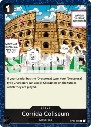 Carta Corrida Coliseum OP04-096, versión Normal
