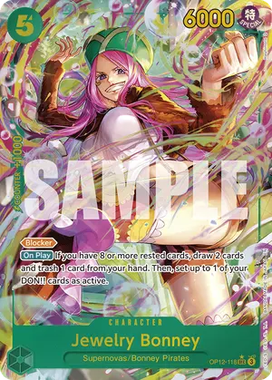 Carta Jewelry Bonney OP12-118, versión Arte alternativo