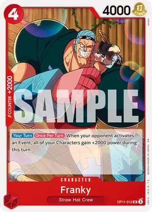 Carta Franky OP11-012, versión Normal