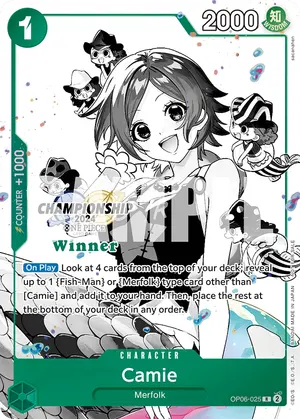 Carta Camie OP06-025, versión Arte alternativo